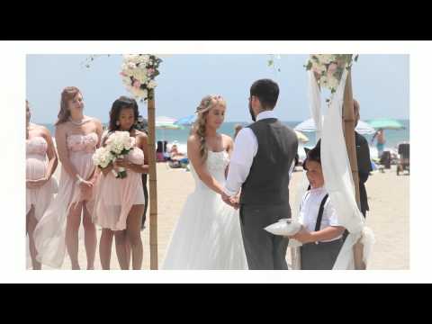 Wedding on the beach! Santa Monica, CA by GilmoreStudios.com