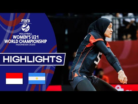 Indonesia 🇮🇩 vs. Argentina 🇦🇷 - Women's U21 World Championships | Highlights