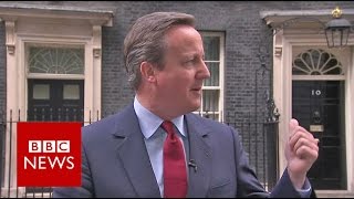 David Cameron sings to himself after announcing resignation date - BBC News