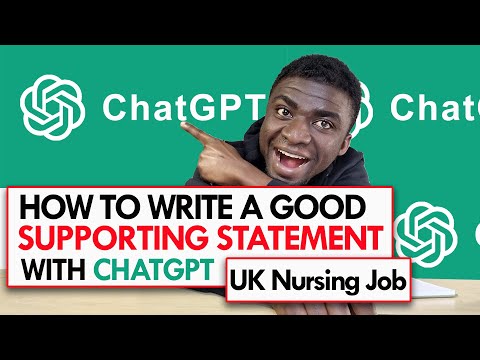 HOW TO WRITE A GOOD CV (SUPPORTING STATEMENT) FOR UK NURSING JOB WITH CHATGTP