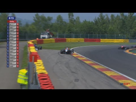 EuroFormula Open 2018. Race 1 Circuit de Spa-Francorchamps. Leaders Crash