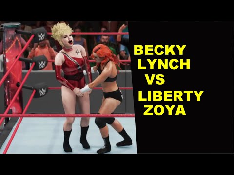WWE 2K18 Becky Lynch vs Liberty Zoya -Knockout Match