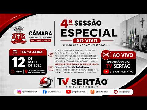 25ª SESSÃO ORDINÁRIA AO VIVO | Câmara de Cajazeiras debate projetos e votações importantes