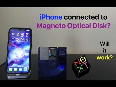 iPhone connected a magneto optical disk drive: Read/Write works