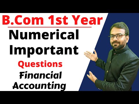 B Com 1st year Accounts Chapter 1 in Hindi Financial Accounts B Com 1st year Lecture 1