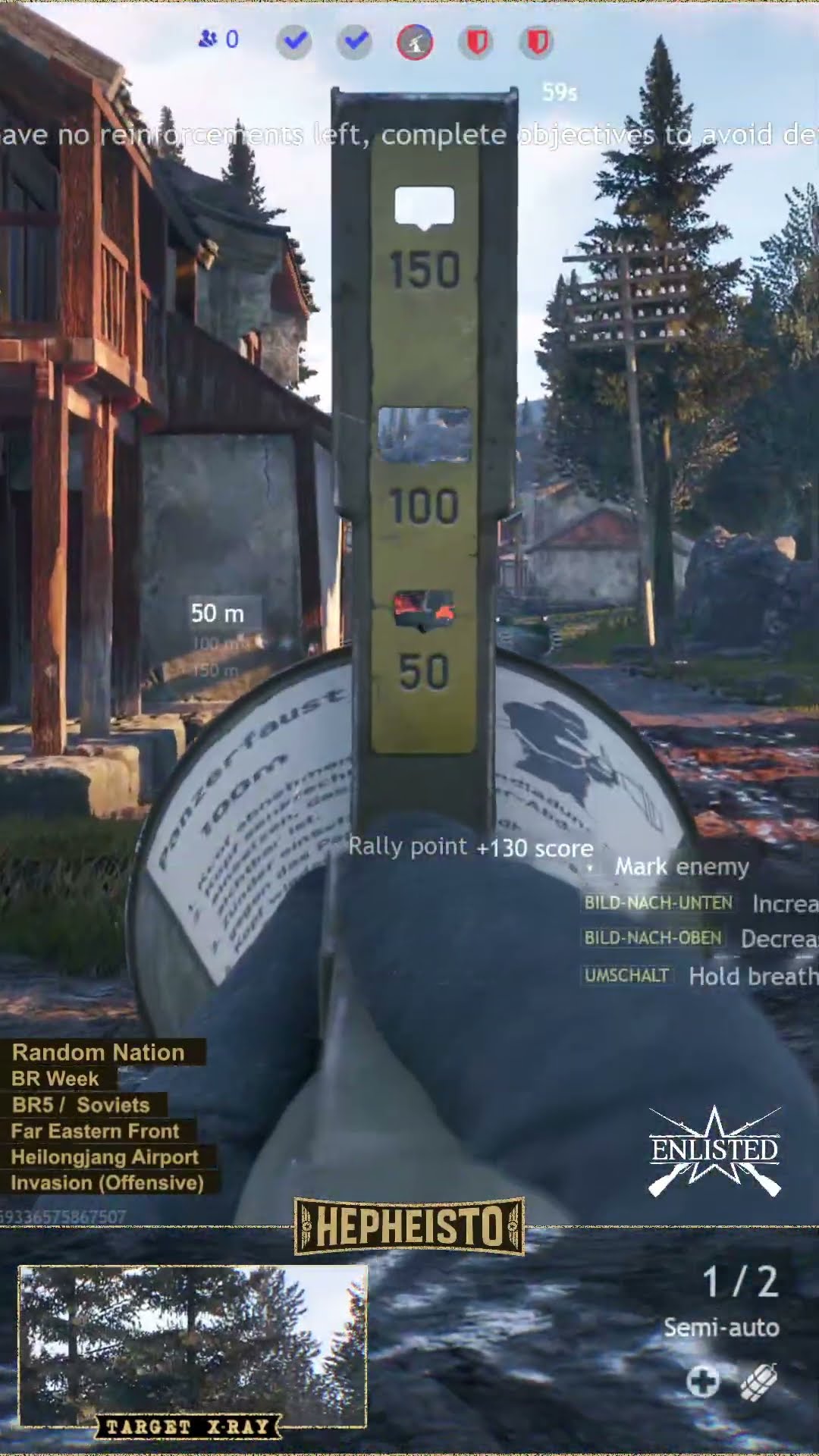 Anti Tank Gunner eliminates Tank Ho-I with Panzerfaust 100