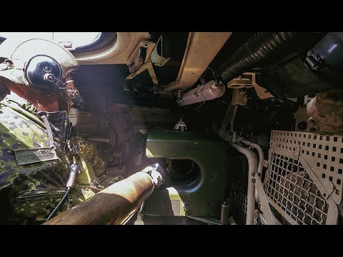 Inside the Leopard 1A5 tank during Live fire - Tank show Åben hede 2022