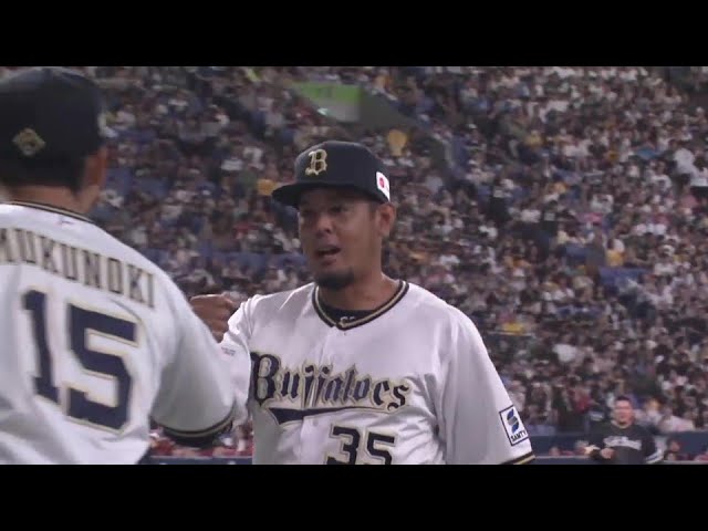 【8回表】最後までらしさを見せた!! バファローズ・比嘉幹貴 ピンチを見事に抑える!! 2024年9月16日 オリックス・バファローズ 対 福岡ソフトバンクホークス