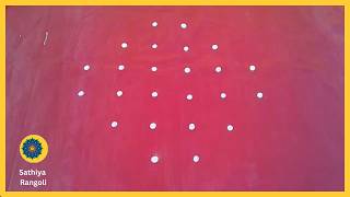 6x2x2 seq 378|Sikku Kolam with Dots | Simple Kolam Designs | rangoli kolam | Muggulu