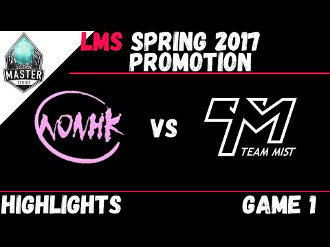 🔥 NH vs TM Game 1 Highlights LMS Spring 2017 PROMOTION Day 2   NonHK vs Team Mist