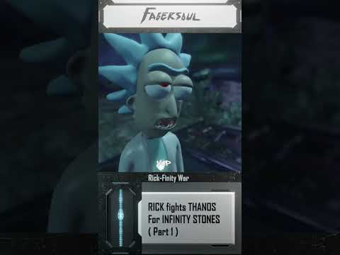 RICK vs THANOS fight for Infinity Stones (PART 1) #rickandmorty #avengers #shorts