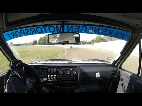 Olympia Rallye Revival 2022/Sandbahn Plattling/ONBOARD/Huber-Huber/VW Golf II GTI 16v