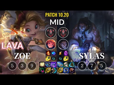 HLE Lava Zoe vs Sylas Mid - KR Patch 10.20