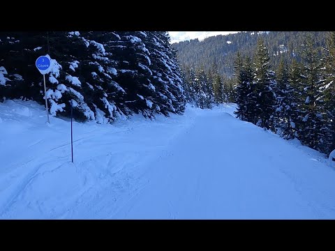 Courchevel - The Cepes run down to the Moriond lift