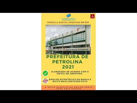 Apostila Concurso Prefeitura Petrolina 2021 Assistente Educacional