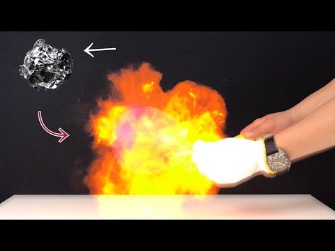 Gefährliches Experiment mit Aluminiumfolie💀💀💀