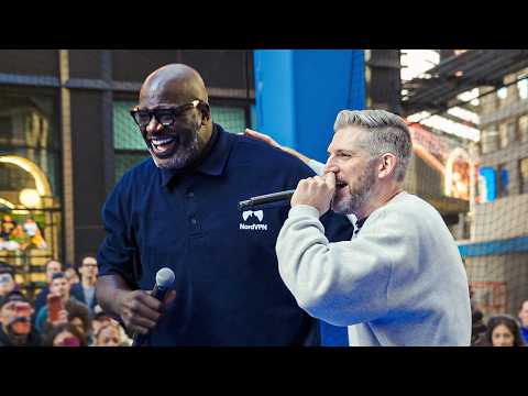 Harry Mack and Shaq Freestyle Back and Forth in Times Square
