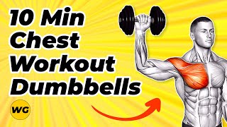 10 Minute Chest Dumbbell Workout (Without Bench) Get Massive Chest At Home