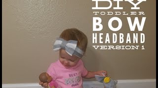DIY Toddler Headband (bow)!