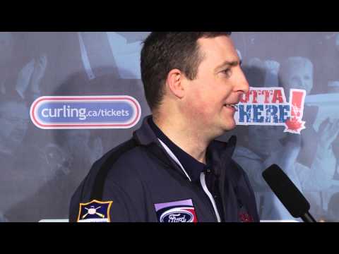 Draw 10 Media Scrum - 2013 Ford World Men's Curling Championship