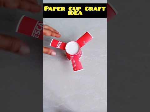 Kids paper cup craft idea #shorts #kidslearning #kidscraft