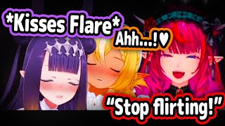 Ina and Flare Flirting In Front of IRyS Is Too Cute【Hololive】