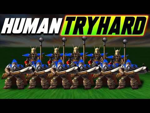 Let's TRYHARD Human! - WC3 - Grubby