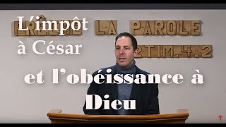 L'IMPÔT A CESAR ET L'OBEISSANCE A DIEU