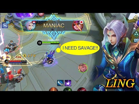 LING • TRY TO GET SAVAGE🔥🔥 | Mobile Legend Khmer | Ep258
