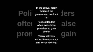 In the 1800s, many believed the government couldn’t lie.