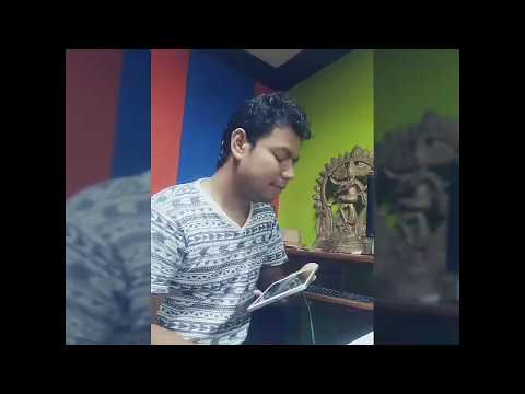 Nuja Thoibi playing on iPad