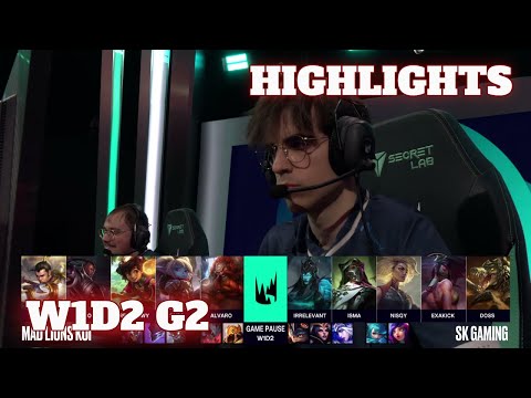 MDK vs SK - Highlights | Week 1 Day 2 LEC Winter 2024 | Mad Lions KOI vs SK Gaming W1D2