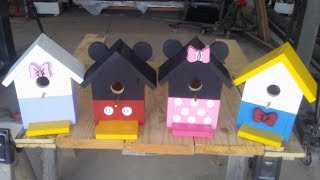 How To Make Disney Birdhouses - Minnie, Micky, Donald, Daisy
