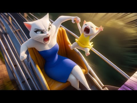 She Pushed Her Kitten From Roller Coaster🎢🙀💔#cat  #ai #catlovers #catvideos #cutecat #catstory 