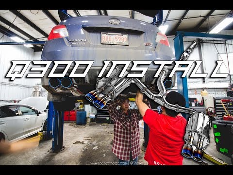 Invidia Q300 Quad TI Tipped Cat Back Exhaust - Rev's and Drive by's 2015 WRX STI