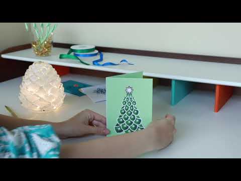 Shimmering Tree Holiday Cards - Set of 8