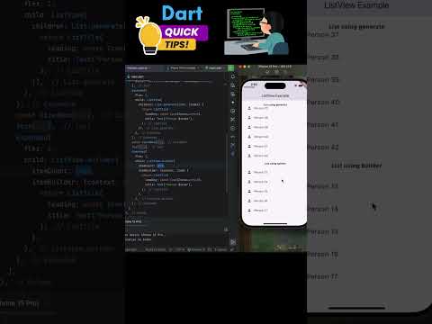 Flutter ListView Explained: builder vs generate ⚡️
