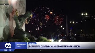 Detroit officials considering proposed curfew change for annual fireworks show