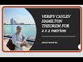 Verify Cayley Hamilton 2 X 2 Matices