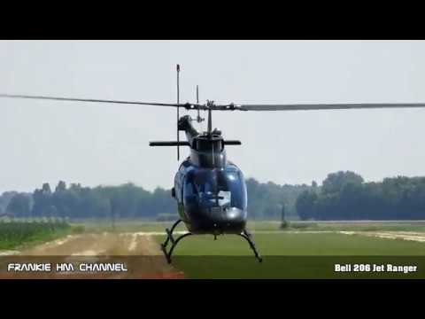 Bell 206 Jet Ranger airshow display | Bell 206 Helicopter takeoff, lowpass and landing Video