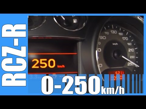 0-250 km/h: Peugeot RCZ R 270 HP VERY FAST! Acceleration Test Beschleunigung Autobahn