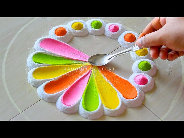Rangoli Design With Colors By Keerthi - video 2