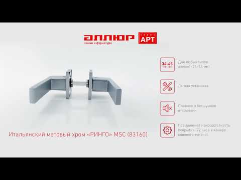 Миниатюра изображения товара Ручка дверная Аллюр Арт Ринго MSC 83160 (итальянский матовый хром)