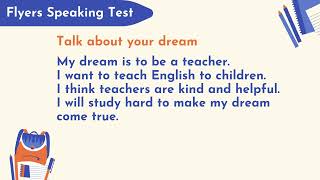Flyers speaking test - my dream