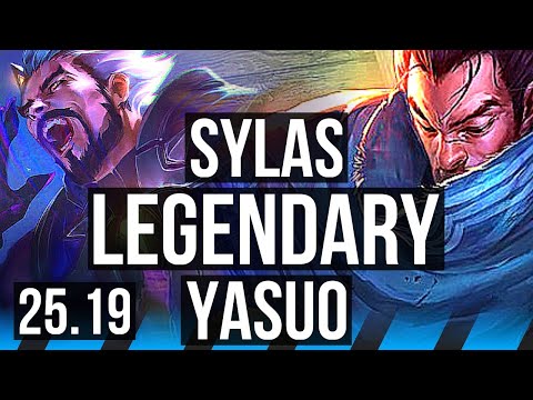 SYLAS vs YASUO (MID) | 14 solo kills, 74% winrate, Legendary | KR Master | 25.19