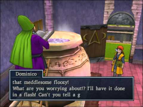 114 Dragon Quest 8 Cut-scene - Bringing the Big Book of Barriers to Dominico