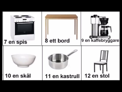 , title : 'Lär dig svenska - lektion 10 - köket - Svenska för Nybörjare'