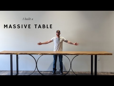 I built a massive live edge table!!!!!!!!!!!!
