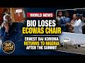 Kol Res 788 Bio Loses ECOWAS Chair Ernest Bai Koroma Returns To Nigeria After The Summit