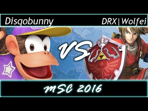 MSC16-DisqoBunny(Diddy) VS DRX|Wolfei(Link)-Pools-Smash 4-WiiU